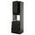 METOD / KNIVSHULT - METOD / KNIVSHULT High cab f oven w door/3 drawers, black-grey/Lerhyttan black stained, 60x60x220 cm