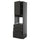 METOD / KNIVSHULT - METOD / KNIVSHULT High cab f oven w door/3 drawers, black-grey/Nickebo matt anthracite, 60x60x220 cm