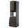 METOD / KNIVSHULT - METOD / KNIVSHULT High cab f oven w door/3 drawers, black-grey/Sinarp brown, 60x60x220 cm