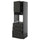 METOD / KNIVSHULT high cab f oven w door/3 drawers, black-grey/Upplöv matt anthracite, 60x60x200 cm