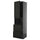 METOD / KNIVSHULT - METOD / KNIVSHULT Hi cab f micro w door/2 drawers, black-grey/Lerhyttan black stained, 60x60x220 cm