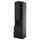 METOD / KNIVSHULT - METOD / KNIVSHULT Hi cab f micro w door/2 drawers, black-grey/Lerhyttan black stained, 60x60x240 cm