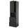 METOD / KNIVSHULT - METOD / KNIVSHULT Hi cab f micro w door/2 drawers, black-grey/Nickebo matt anthracite, 60x60x220 cm