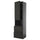 METOD / KNIVSHULT - METOD / KNIVSHULT Hi cab f micro w door/2 drawers, black-grey/Nickebo matt anthracite, 60x60x240 cm