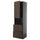 METOD / KNIVSHULT - METOD / KNIVSHULT Hi cab f micro w door/2 drawers, black-grey/Sinarp brown, 60x60x220 cm