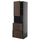 METOD / KNIVSHULT - METOD / KNIVSHULT Hi cab f micro w door/2 drawers, black-grey/Sinarp brown, 60x60x200 cm