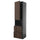 METOD / KNIVSHULT - METOD / KNIVSHULT Hi cab f micro w door/2 drawers, black-grey/Sinarp brown, 60x60x240 cm
