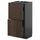 METOD / KNIVSHULT - METOD / KNIVSHULT Base cab with 2 fronts/3 drawers, black-grey/Sinarp brown, 40x37 cm