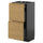 METOD / KNIVSHULT - METOD / KNIVSHULT Base cab with 2 fronts/3 drawers, black-grey/Voxtorp oak effect, 40x37 cm