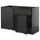 METOD / KNIVSHULT - METOD / KNIVSHULT Corner base cab w drawer and p-out, black-grey/Upplöv matt anthracite, 128x68 cm