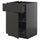 METOD / KNIVSHULT - METOD / KNIVSHULT Base cab w wire basket/drawer/door, black-grey/Nickebo matt anthracite, 60x60 cm