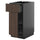 METOD / KNIVSHULT - METOD / KNIVSHULT Base cab w wire basket/drawer/door, black-grey/Sinarp brown, 40x60 cm