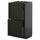 METOD / KNIVSHULT - METOD / KNIVSHULT Base cabinet with 2 drawers, black-grey/Lerhyttan black stained, 40x37 cm