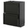 METOD / KNIVSHULT - METOD / KNIVSHULT Base cabinet with 2 drawers, black-grey/Lerhyttan black stained, 60x37 cm
