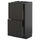 METOD / KNIVSHULT - METOD / KNIVSHULT Base cabinet with 2 drawers, black-grey/Nickebo matt anthracite, 40x37 cm