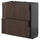 METOD / KNIVSHULT - METOD / KNIVSHULT Base cabinet with 2 drawers, black-grey/Sinarp brown, 80x37 cm