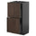 METOD / KNIVSHULT - METOD / KNIVSHULT Base cabinet with 2 drawers, black-grey/Sinarp brown, 40x37 cm
