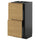 METOD / KNIVSHULT - METOD / KNIVSHULT Base cabinet with 2 drawers, black-grey/Voxtorp oak effect, 40x37 cm