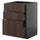 METOD / KNIVSHULT - METOD / KNIVSHULT Base cabinet with 3 drawers, black-grey/Sinarp brown, 60x60 cm