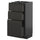METOD / KNIVSHULT - METOD / KNIVSHULT Base cabinet with 3 drawers, black-grey/Upplöv matt anthracite, 40x37 cm