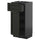 METOD / KNIVSHULT - METOD / KNIVSHULT Base cabinet with drawer/door, black-grey/Lerhyttan black stained, 40x37 cm
