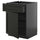 METOD / KNIVSHULT - METOD / KNIVSHULT Base cabinet with drawer/door, black-grey/Lerhyttan black stained, 60x60 cm