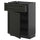 METOD / KNIVSHULT - METOD / KNIVSHULT Base cabinet with drawer/door, black-grey/Lerhyttan black stained, 60x37 cm