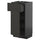 METOD / KNIVSHULT - METOD / KNIVSHULT Base cabinet with drawer/door, black-grey/Nickebo matt anthracite, 40x37 cm