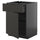 METOD / KNIVSHULT - METOD / KNIVSHULT Base cabinet with drawer/door, black-grey/Nickebo matt anthracite, 60x60 cm