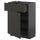 METOD / KNIVSHULT - METOD / KNIVSHULT Base cabinet with drawer/door, black-grey/Nickebo matt anthracite, 60x37 cm
