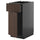 METOD / KNIVSHULT - METOD / KNIVSHULT Base cabinet with drawer/door, black-grey/Sinarp brown, 40x60 cm