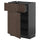 METOD / KNIVSHULT - METOD / KNIVSHULT Base cabinet with drawer/door, black-grey/Sinarp brown, 60x37 cm