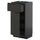 METOD / KNIVSHULT - METOD / KNIVSHULT Base cabinet with drawer/door, black-grey/Upplöv matt anthracite, 40x37 cm