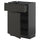 METOD / KNIVSHULT - METOD / KNIVSHULT Base cabinet with drawer/door, black-grey/Upplöv matt anthracite, 60x37 cm