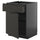 METOD / KNIVSHULT - METOD / KNIVSHULT Base cabinet with drawer/door, black-grey/Upplöv matt anthracite, 60x60 cm