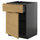METOD / KNIVSHULT - METOD / KNIVSHULT Base cabinet with drawer/door, black-grey/Voxtorp oak effect, 60x60 cm