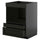 METOD / KNIVSHULT base cabinet f built-in appliances, black-grey/Lerhyttan black stained, 60x60 cm
