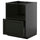METOD / KNIVSHULT base cabinet f built-in appliances, black-grey/Lerhyttan black stained, 60x60 cm