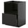 METOD / KNIVSHULT base cabinet f built-in appliances, black-grey/Nickebo matt anthracite, 60x60 cm
