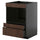 METOD / KNIVSHULT base cabinet f built-in appliances, black-grey/Sinarp brown, 60x60 cm