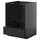 METOD / KNIVSHULT - METOD / KNIVSHULT Base cabinet for oven with drawer, black-grey/Nickebo matt anthracite, 60x60 cm