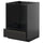METOD / KNIVSHULT - METOD / KNIVSHULT Base cabinet for oven with drawer, black-grey/Upplöv matt anthracite, 60x60 cm