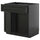 METOD / KNIVSHULT - METOD / KNIVSHULT Base cabinet with drawer/2 doors, black-grey/Lerhyttan black stained, 80x60 cm