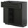 METOD / KNIVSHULT - METOD / KNIVSHULT Base cabinet with drawer/2 doors, black-grey/Lerhyttan black stained, 80x37 cm