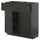 METOD / KNIVSHULT - METOD / KNIVSHULT Base cabinet with drawer/2 doors, black-grey/Nickebo matt anthracite, 80x37 cm