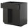 METOD / KNIVSHULT - METOD / KNIVSHULT Base cabinet with drawer/2 doors, black-grey/Nickebo matt anthracite, 80x60 cm