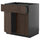 METOD / KNIVSHULT - METOD / KNIVSHULT Base cabinet with drawer/2 doors, black-grey/Sinarp brown, 80x60 cm