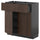 METOD / KNIVSHULT - METOD / KNIVSHULT Base cabinet with drawer/2 doors, black-grey/Sinarp brown, 80x37 cm