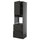 METOD / KNIVSHULT - METOD / KNIVSHULT Hi cab f ov w dr/2 frnts/2 hi drwrs, black-grey/Nickebo matt anthracite, 60x60x220 cm