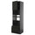 METOD / KNIVSHULT - METOD / KNIVSHULT Hi cab f ov/combi ov w dr/2 drwrs, black-grey/Lerhyttan black stained, 60x60x220 cm